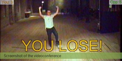 You lose! Screenshot of the videoconference